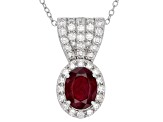 Red Mahaleo(R) Ruby Rhodium Over Sterling Silver Pendant With Chain 2.77ctw