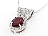 Red Mahaleo(R) Ruby Rhodium Over Sterling Silver Pendant With Chain 2.77ctw