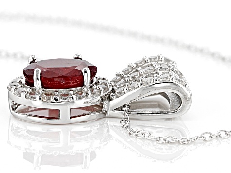 Red Mahaleo(R) Ruby Rhodium Over Sterling Silver Pendant With Chain 2.77ctw