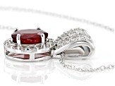 Red Mahaleo(R) Ruby Rhodium Over Sterling Silver Pendant With Chain 2.77ctw