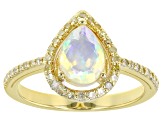 Ethiopian Opal 18k Yellow Gold Over Sterling Silver Ring 0.80ctw