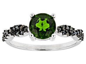 Chrome Diopside Rhodium Over Sterling Silver Ring 1.40ctw