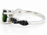 Chrome Diopside Rhodium Over Sterling Silver Ring 1.40ctw