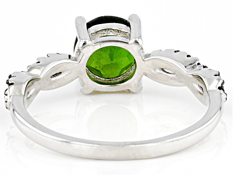 Chrome Diopside Rhodium Over Sterling Silver Ring 1.40ctw