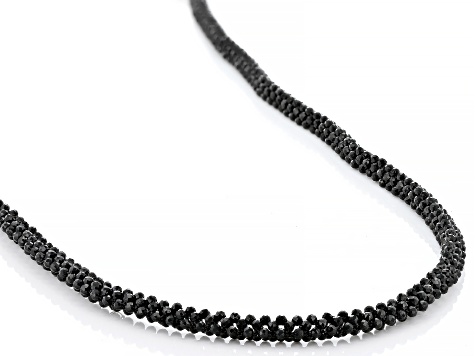 Black Spinel Endless Strand Necklace