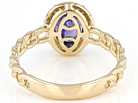 Blue Tanzanite 14k Yellow Gold Ring 1.10ctw