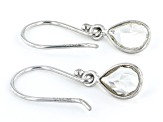 White Topaz Rhodium Over Sterling Silver Earrings 1.60ctw