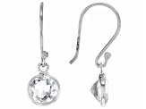 White Topaz Rhodium Over Sterling Silver Earrings 1.70ctw