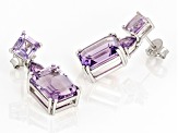 Purple Amethyst Platinum Over Sterling Silver Earrings 13.32ctw