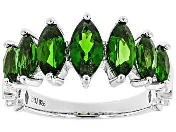 Picture of Chrome Diopside Rhodium Over Sterling Silver Ring 2.15ctw