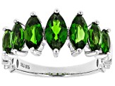 Chrome Diopside Rhodium Over Sterling Silver Ring 2.15ctw