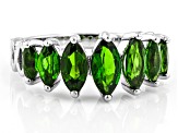 Chrome Diopside Rhodium Over Sterling Silver Ring 2.15ctw