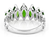 Chrome Diopside Rhodium Over Sterling Silver Ring 2.15ctw