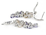 Multi-Stone Rhodium Over Sterling Silver Earrings 8.58ctw