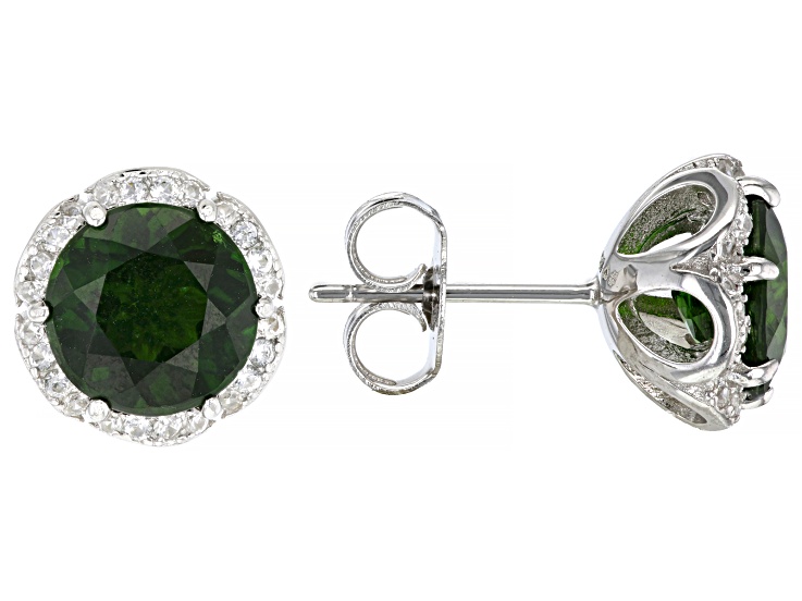 スレッディベア 10mm Princess-Cut Cubic Zirconia Stud Earrings in Sterling