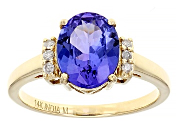 Picture of Blue Tanzanite 14k Yellow Gold Ring 2.27ctw
