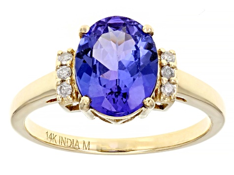 Blue Tanzanite 14k Yellow Gold Ring 2.27ctw