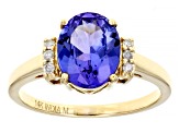 Blue Tanzanite 14k Yellow Gold Ring 2.27ctw