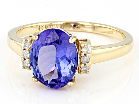 Blue Tanzanite 14k Yellow Gold Ring 2.27ctw