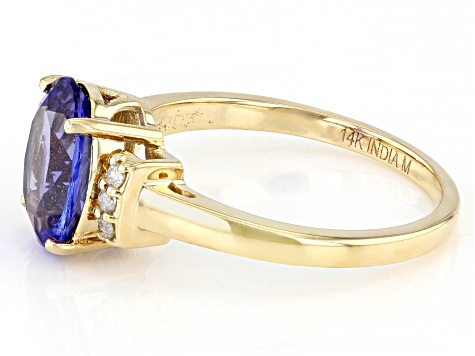 Blue Tanzanite 14k Yellow Gold Ring 2.27ctw