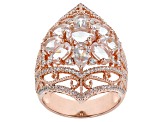 Peach Morganite 18k Rose Gold Over Sterling Silver Ring 4.49ctw