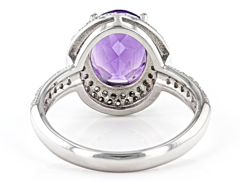 Sterling orders silver & amethyst unisex statement ring.