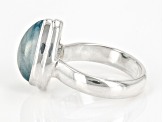 Dreamy Aquamarine Sterling Silver Solitaire Ring