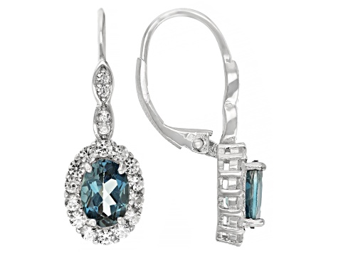 London Blue Topaz Rhodium Over Sterling Silver Earrings 2.56ctw