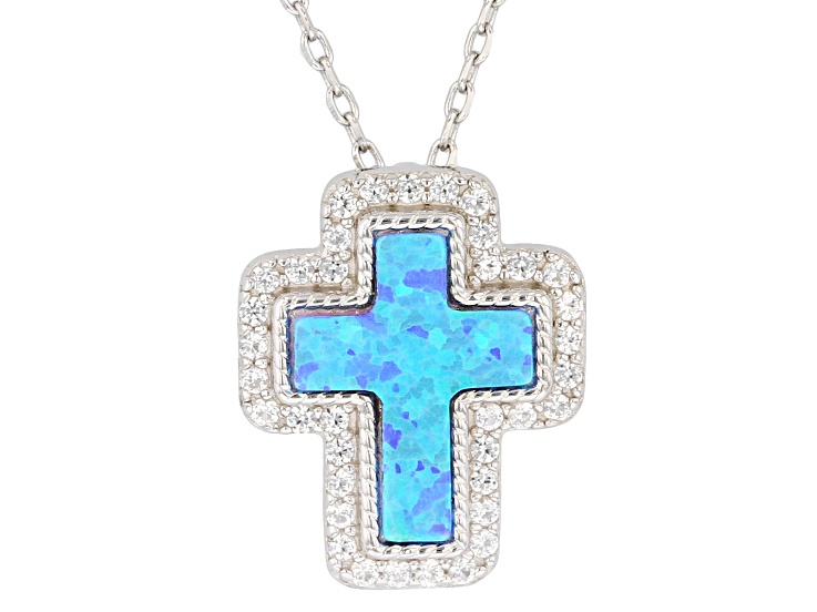 Opaline Cross Necklace – Noellery