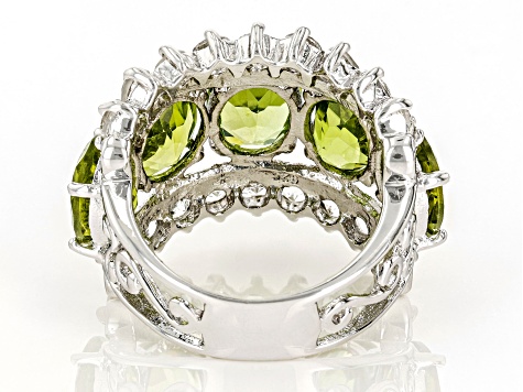 Peridot Net Ring - Sterling Silver