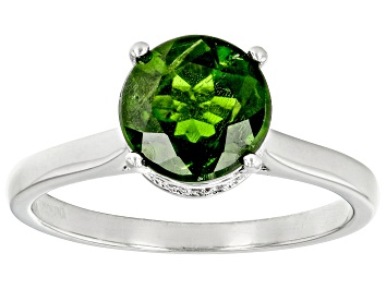 Picture of Chrome Diopside Rhodium Over Sterling Silver Ring 1.83ctw