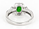 Chrome Diopside Rhodium Over Sterling Silver Ring 1.66ctw