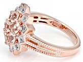 Peach Morganite 18k Rose Gold Over Sterling Silver Ring 1.08ctw