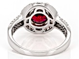 Lab Created Ruby Rhodium Over Sterling Silver Ring 2.67ctw