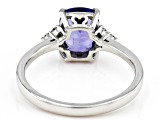 Blue Tanzanite Rhodium Over 10k White Gold Ring 2.19ctw