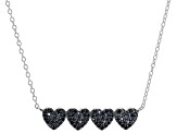 Black Spinel Rhodium Over Sterling Silver Necklace 0.49ctw