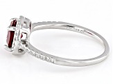 Lab Created Ruby Rhodium Over Sterling Silver Ring 0.90ctw