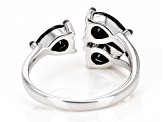 Black Spinel Rhodium Over Sterling Silver Ring 1.80ctw