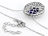 Purple Amethyst Rhodium Over Sterling Silver Pendant with Chain 4.70ctw