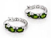 Green Chrome Diopside Rhodium Over Sterling Silver Earrings 1.80ctw