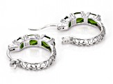 Green Chrome Diopside Rhodium Over Sterling Silver Earrings 1.80ctw