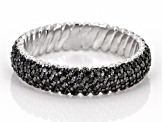 Black Spinel Rhodium Over Sterling Silver Ring 0.94ctw