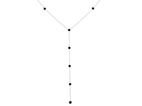 Black Spinel Rhodium Over Sterling Silver Necklace 2.01ctw