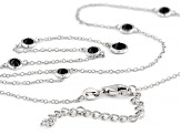 Black Spinel Rhodium Over Sterling Silver Necklace 2.01ctw