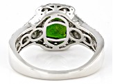 Chrome Diopside Rhodium Over Sterling Silver Ring