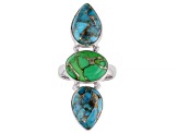 Multi-Color Composite Turquoise Sterling Silver Ring