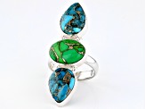Multi-Color Composite Turquoise Sterling Silver Ring