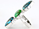 Multi-Color Composite Turquoise Sterling Silver Ring