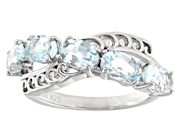 Picture of Sky Blue Topaz Platinum Over Sterling Silver Ring 2.50ctw
