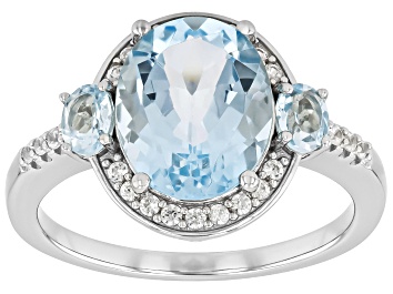 Picture of Sky Blue Topaz Platinum Over Sterling Silver Ring 3.93ctw